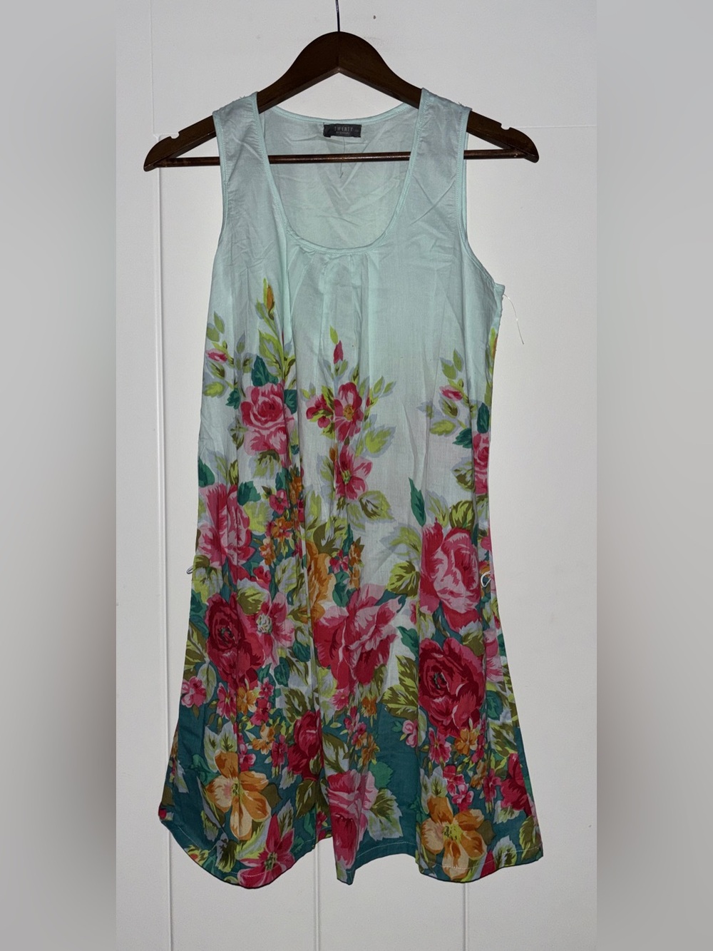 Twenty by Sevenhill Sleeveless Floral Cotton Dress Women 38 (6) Cottagecore Tea